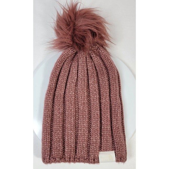 The North Face Ohmega City Pom Wild Ginger Beanie One Size Faux Fur